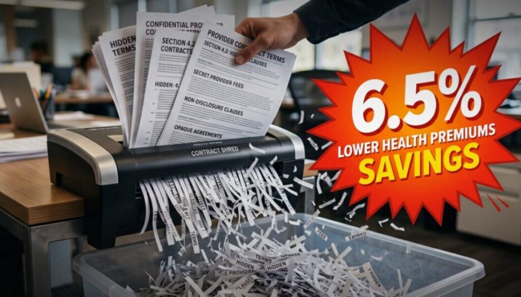 Banning secret hospital contract terms could cut health premiums 6.5%