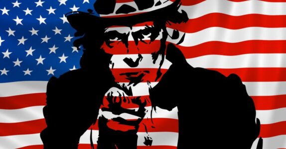Picture of Uncle SAM on American Flag representing life insurance and Estate Taxes